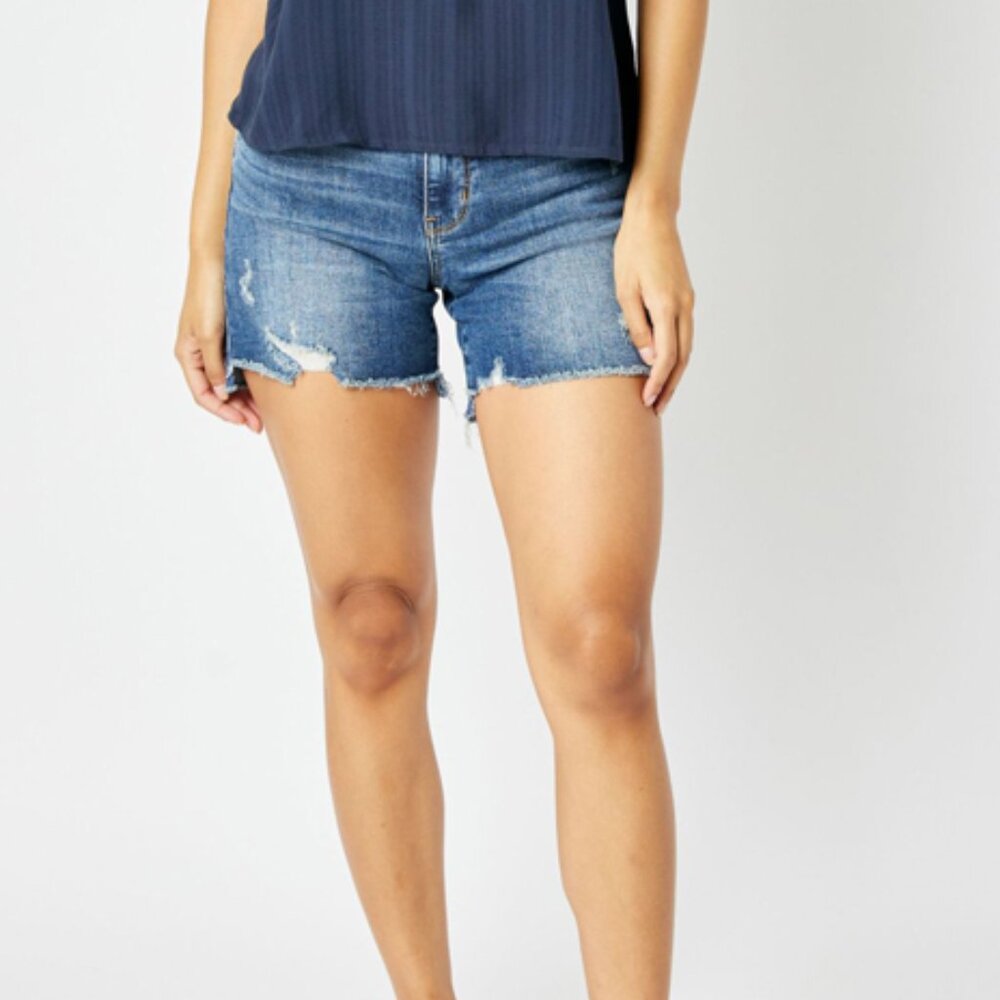 Judy Blue Mid-Rise, Destroy Shorts
